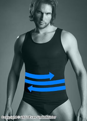 เสื้อกล้ามผู้ชายแบบกระชับสัดส่วน, กระชับเอวและหน้าท้อง, M ถึง 3XL